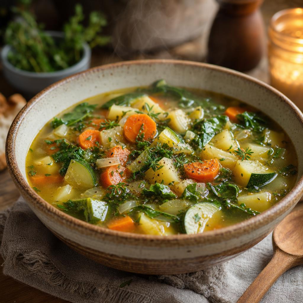Sopa Nutritiva de Legumes com Carne Desfiada